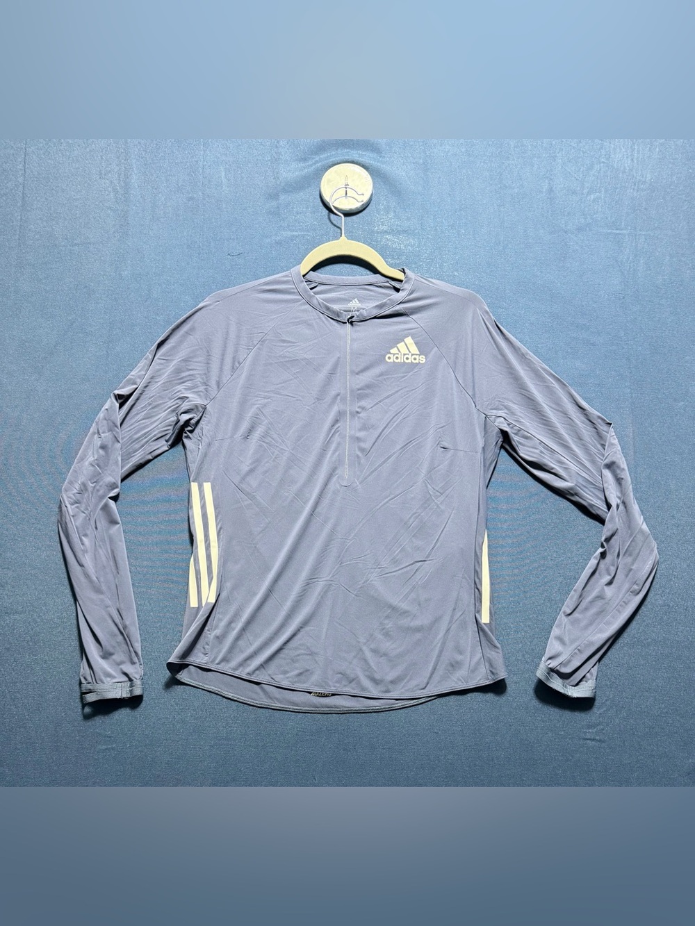 Polyester Spandex Blend M NWOT Adidas Energy Running Climalite 1/4 Zip Long Slee